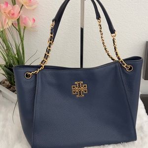 Tory Burch Britten Tote Royal Navy